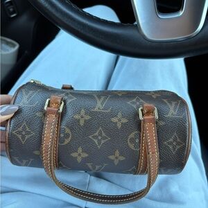 Louis Vuitton Brown and Tan Monogram Barrel Bag
